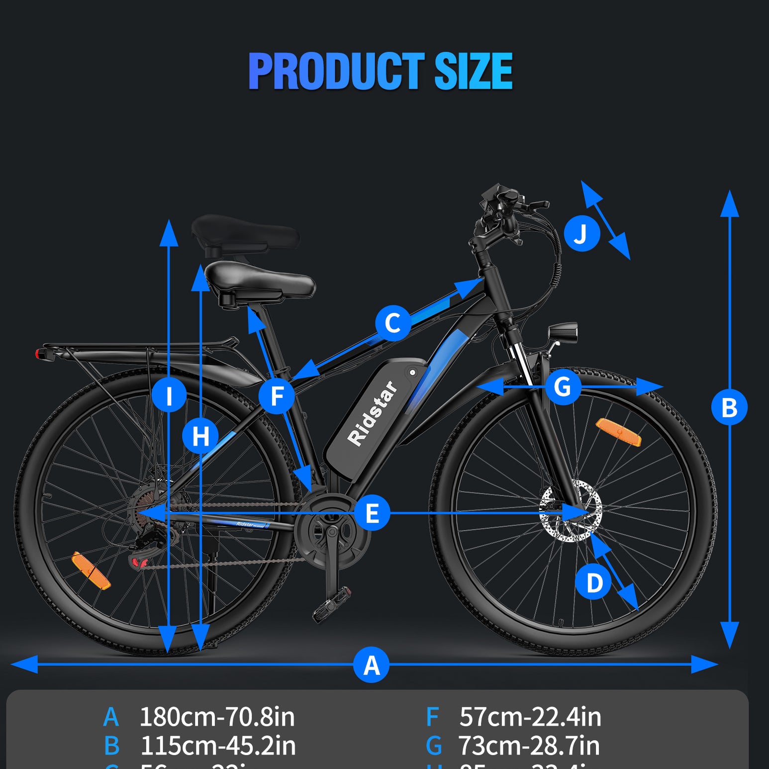 Ridstar S29 Pro 1000W Slimline Electric Bicycle