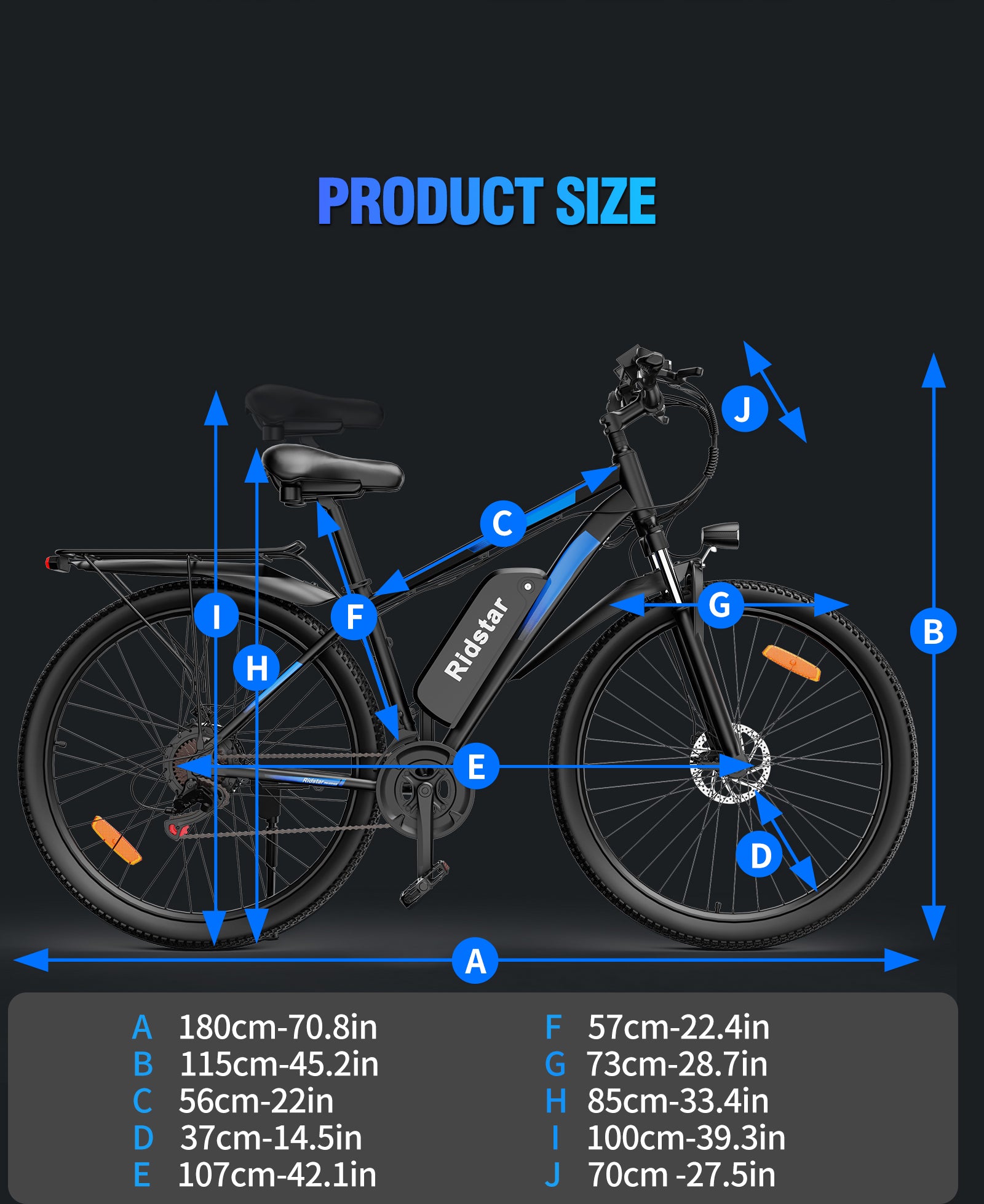 Ridstar S29 Pro 1000W Slimline Electric Bicycle