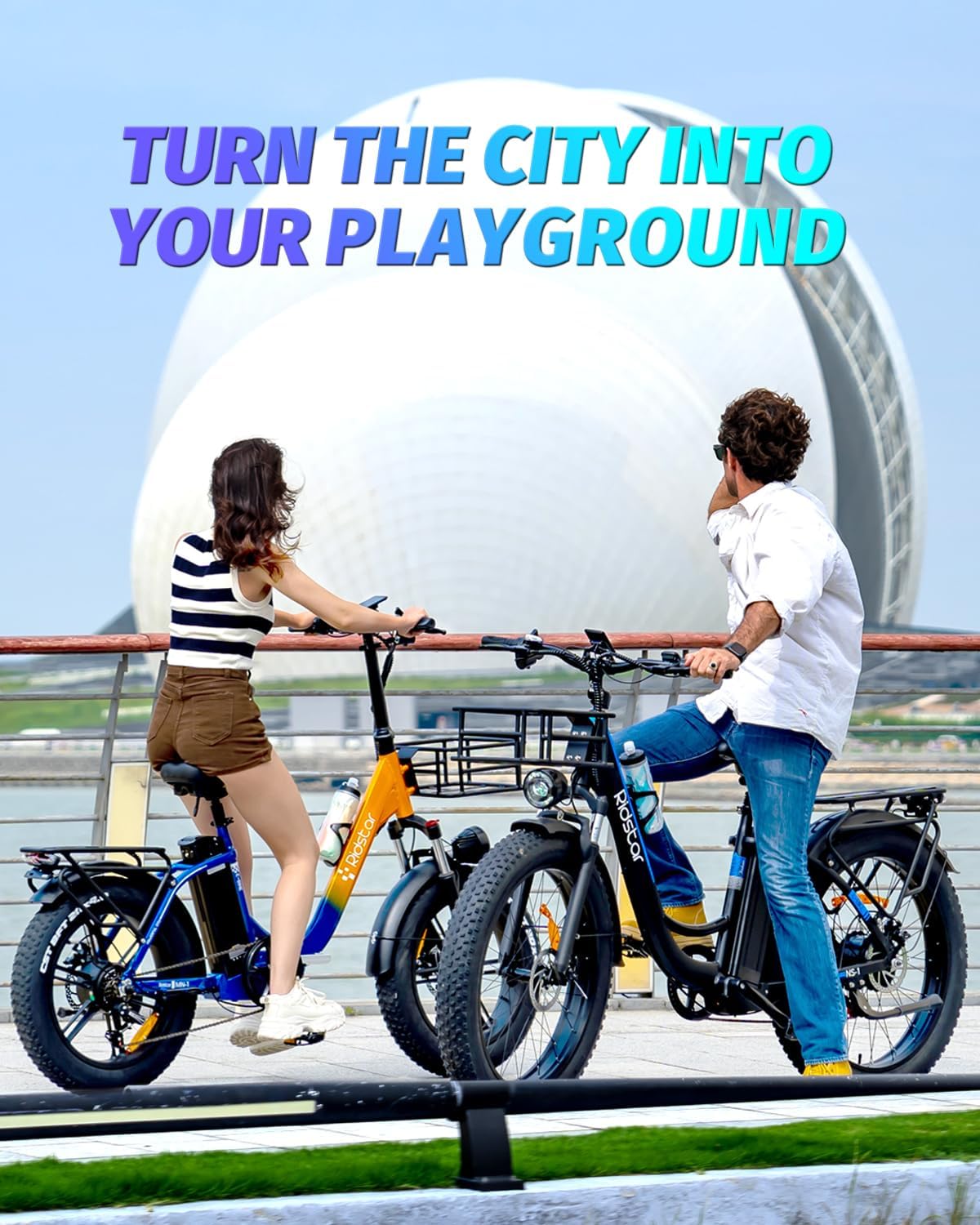 Ridstar MN26 750W Fat Tire Mountain Ebike pieghevole