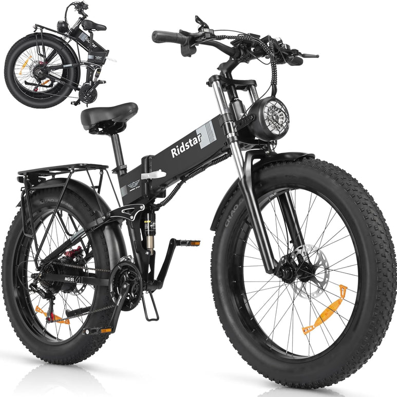 Vélo de montagne électrique pliable à gros pneus Ridstar DC26 750 W