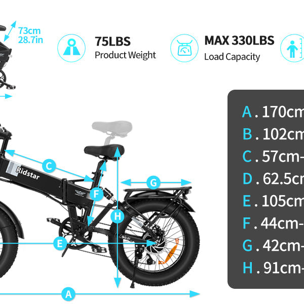 Ridstar H20 Folding Electric Bike