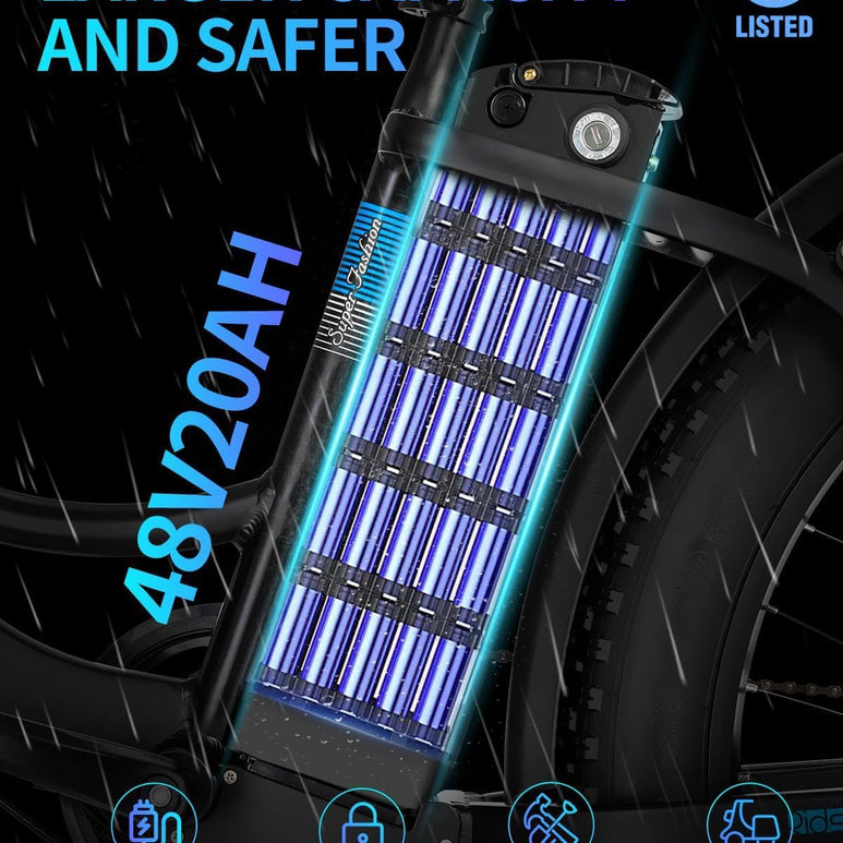 Ridstar MN26 750W Fat Tire Mountain Ebike pieghevole