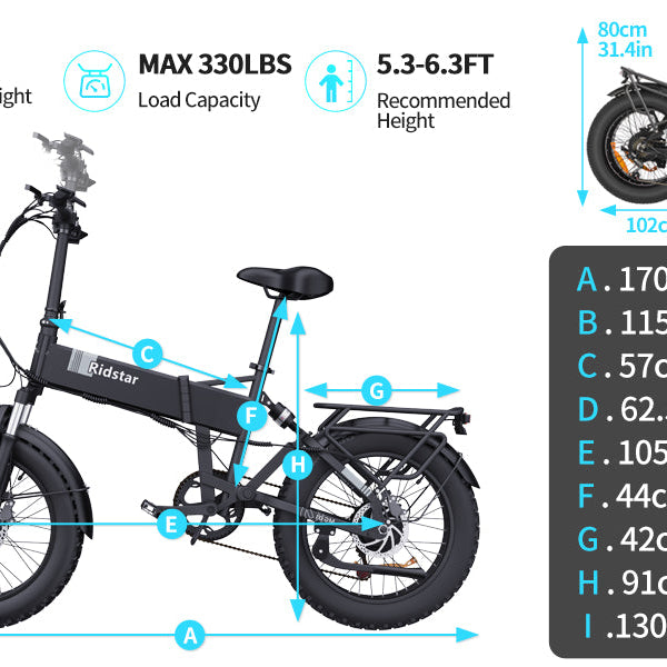 Vélo électrique pliable Ridstar H20Pro