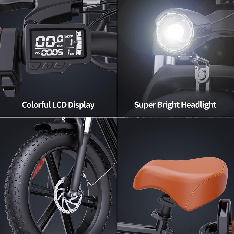 Bici elettrica Ridstar FM001 Fat Tire a 2 posti