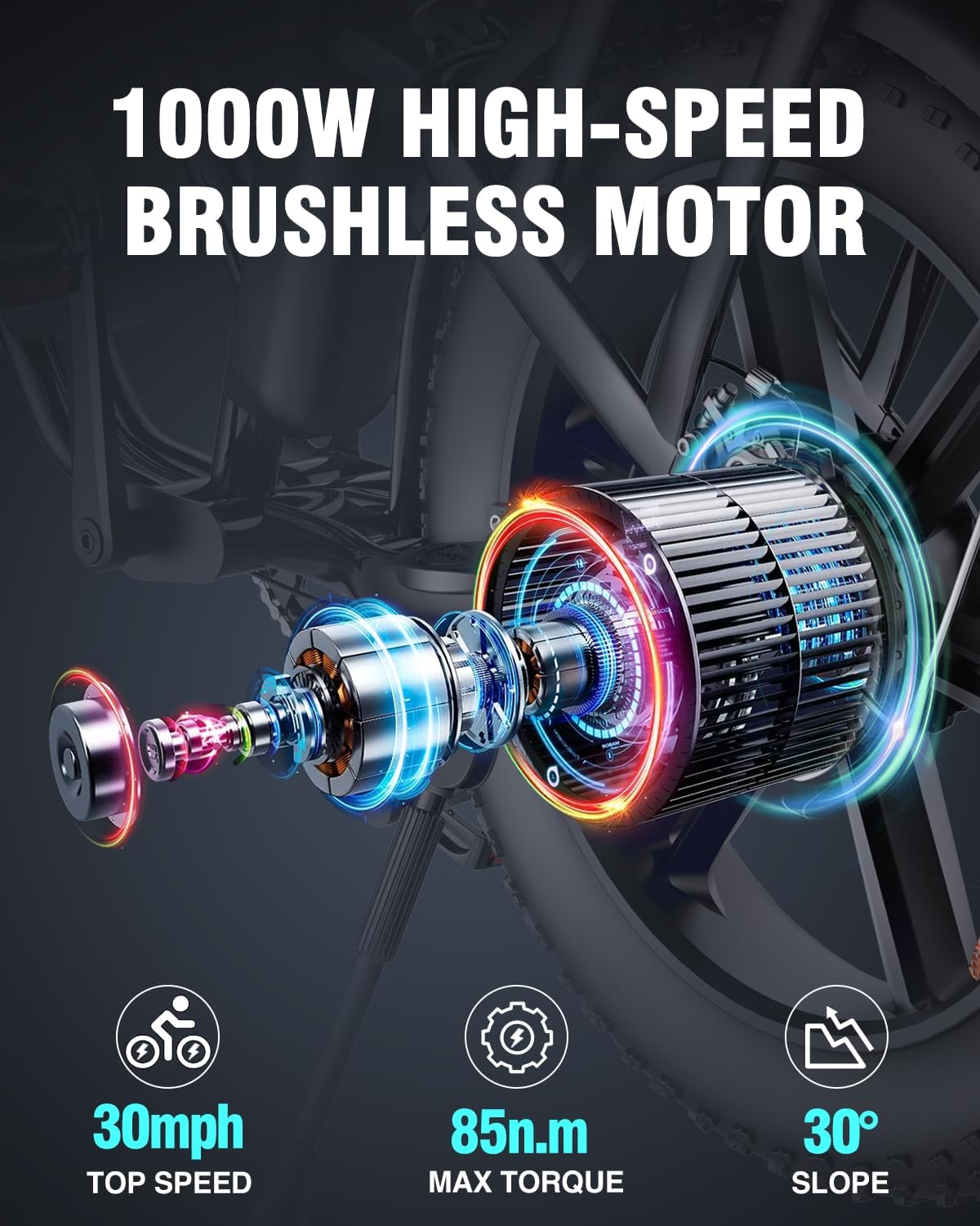 Bici elettrica Ridstar FM001 Fat Tire a 2 posti